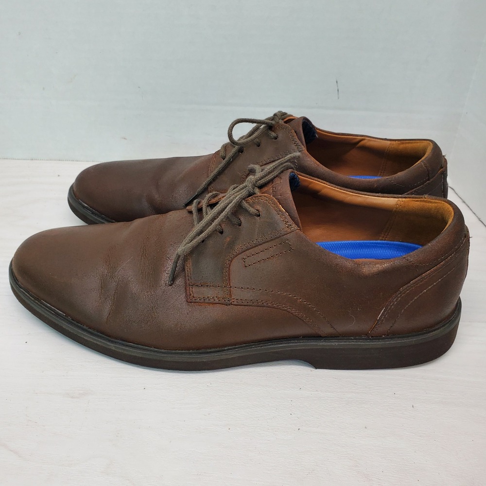 Clarks Collection Brown Leather Oxford Shoes Mens 11.5M Extreme Comfort Lace Up - Picture 2 of 16